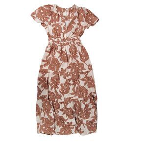 Anthropologie The Somerset Maxi Dress Boho Cotton Tiered Floral Sz XS Floral
